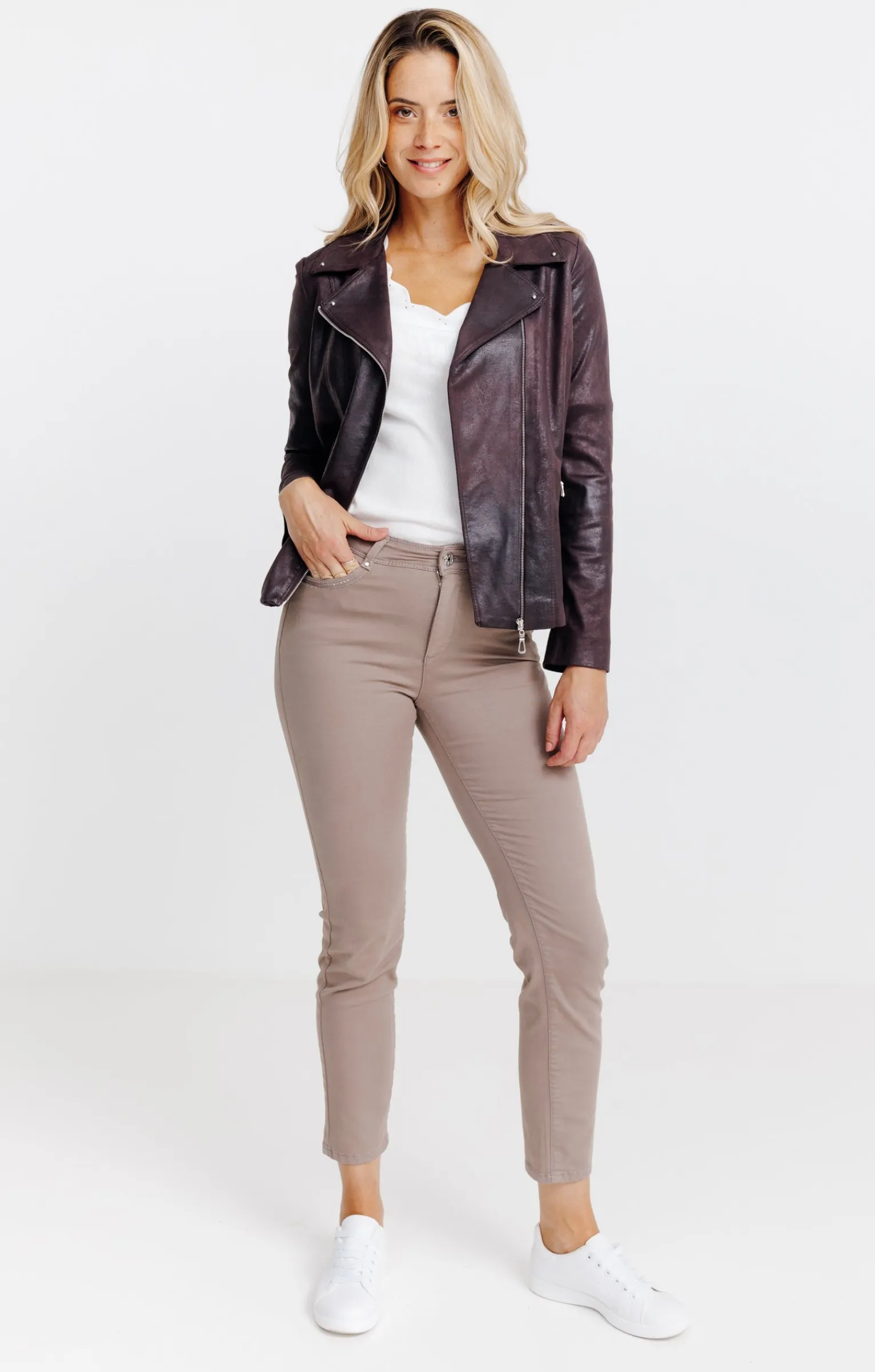 Vestes<Armand Thiery Blouson biker - Chocolat