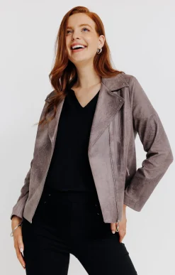 Vestes<Armand Thiery Blouson biker - Taupe