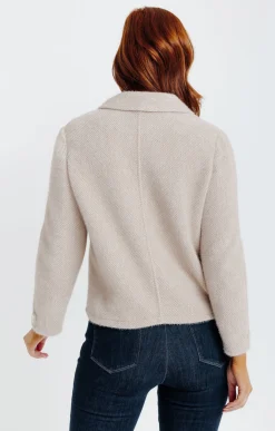 Vestes<Armand Thiery BLOUSON EN MAILLE CHINE - Beige