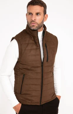 Parkas & Blousons<Armand Thiery Blouson sans manches DD SUEDE - Camel