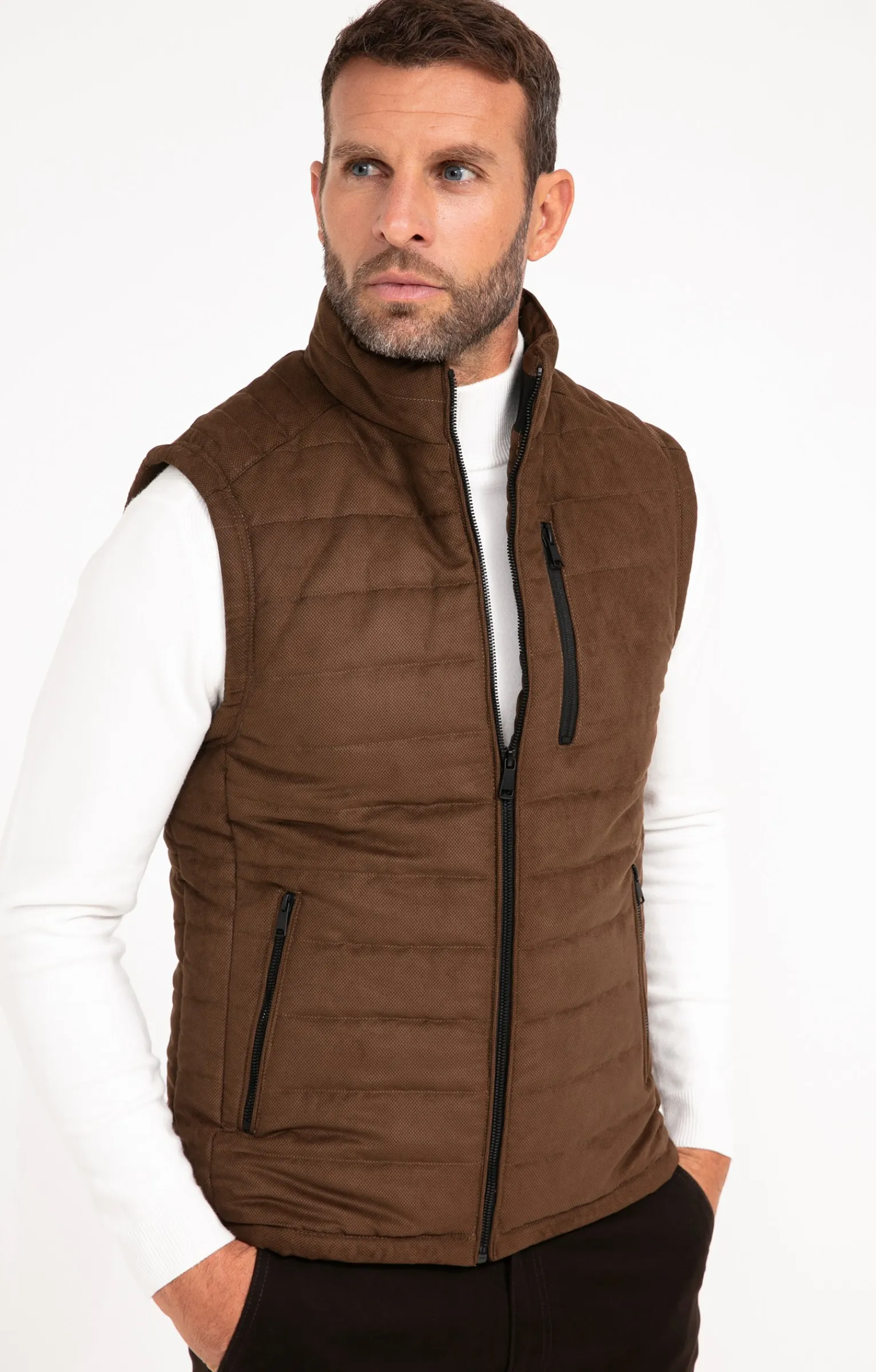 Parkas & Blousons<Armand Thiery Blouson sans manches DD SUEDE - Camel