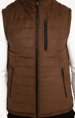 Parkas & Blousons<Armand Thiery Blouson sans manches DD SUEDE - Camel