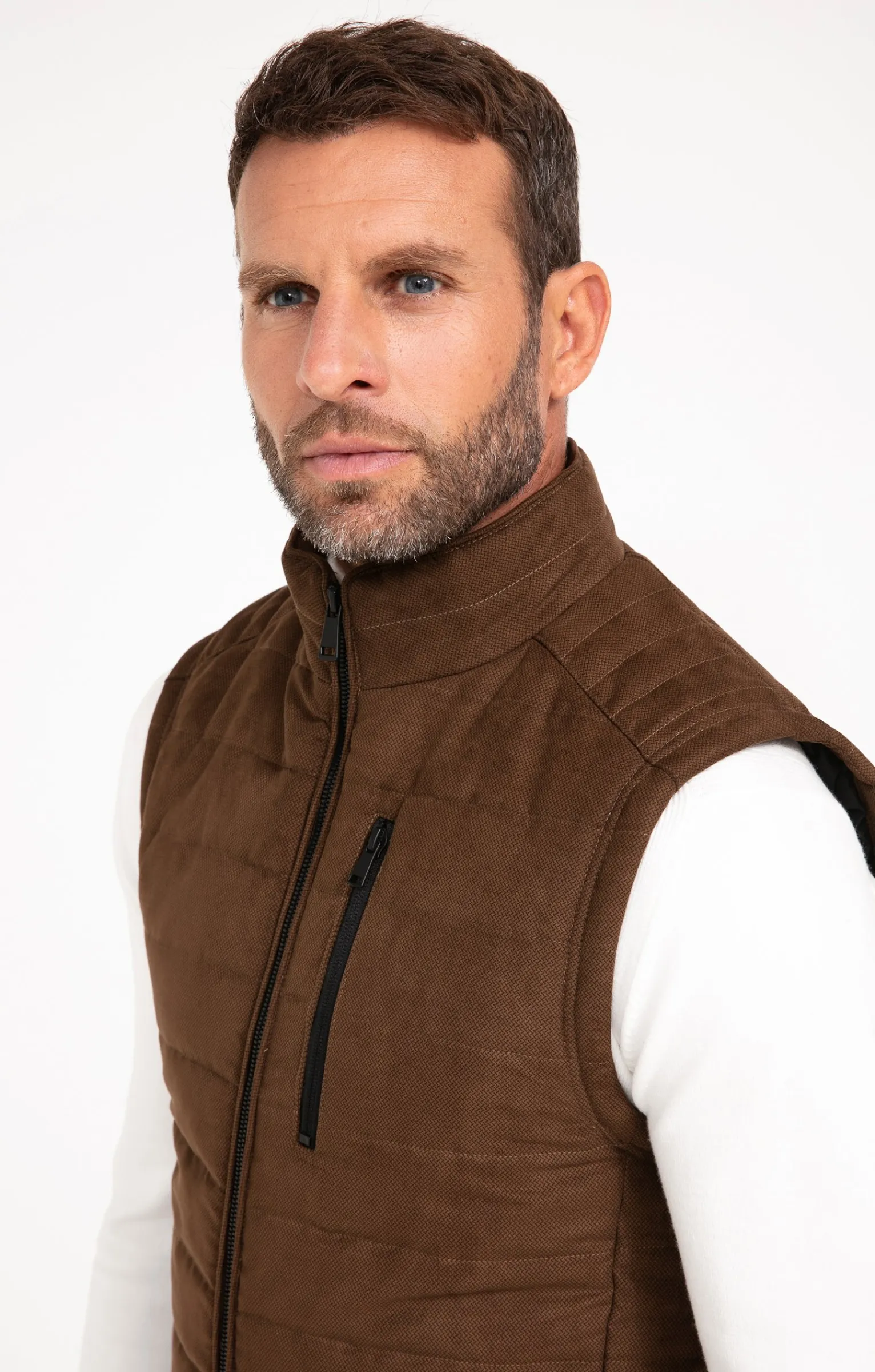 Parkas & Blousons<Armand Thiery Blouson sans manches DD SUEDE - Camel