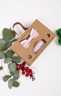 Cravates<Armand Thiery Box 1 noeud, 1 pochette, 2 boutons - Rose