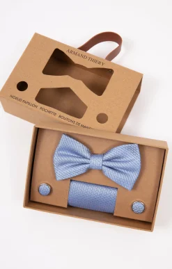 Cravates<Armand Thiery Box avec 1 noeud,1 pochette et 2 boutons - Bleuciel