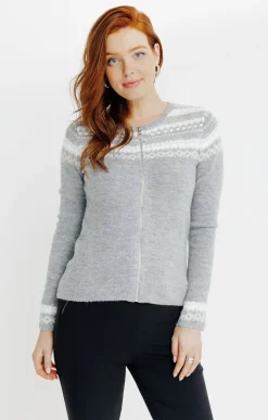 Pulls & Cardigans<Armand Thiery CARDIGAN AVEC JACQUARD - Grisclair