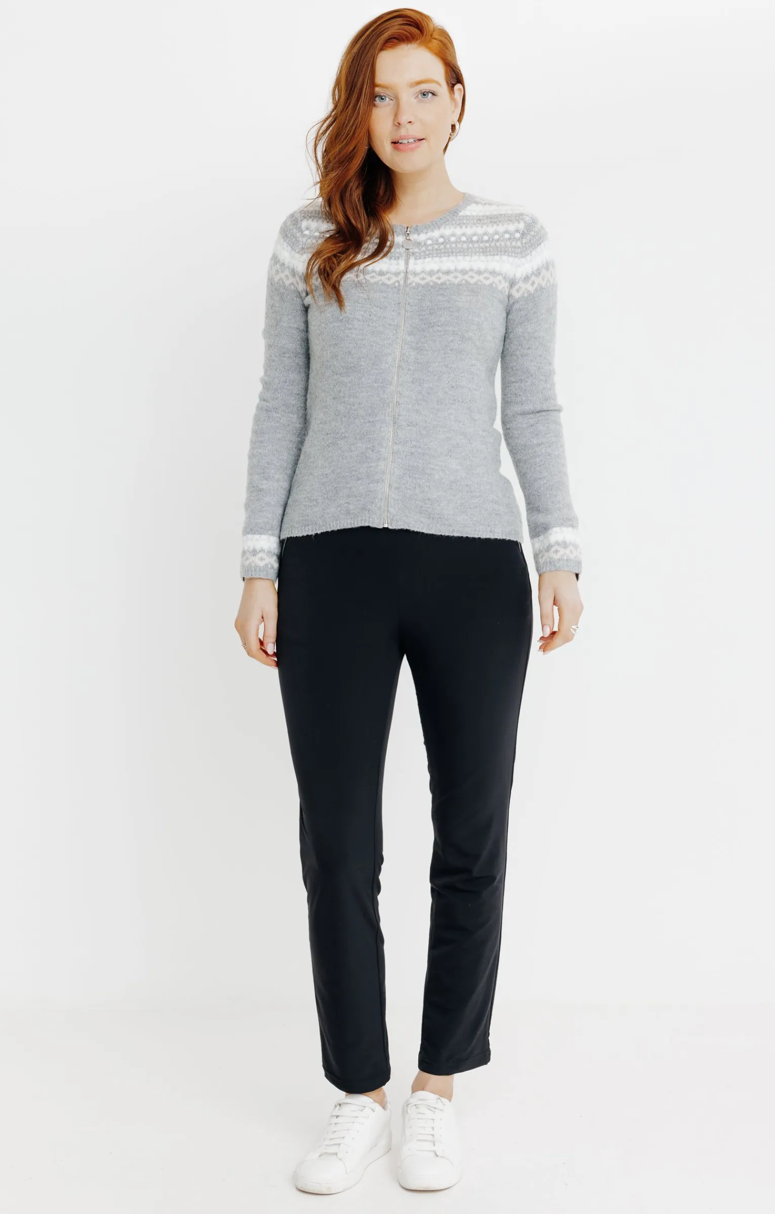Pulls & Cardigans<Armand Thiery CARDIGAN AVEC JACQUARD - Grisclair
