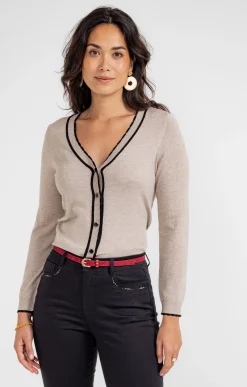 Pulls & Cardigans<Armand Thiery Cardigan boutonné - Taupe