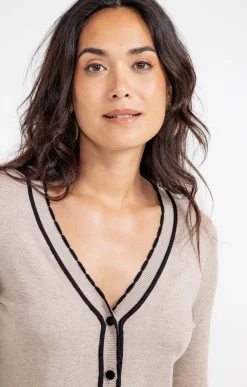 Pulls & Cardigans<Armand Thiery Cardigan boutonné - Taupe