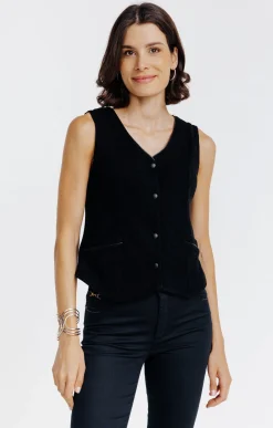 Pulls & Cardigans<Armand Thiery Cardigan boutonné sans manches - Noir