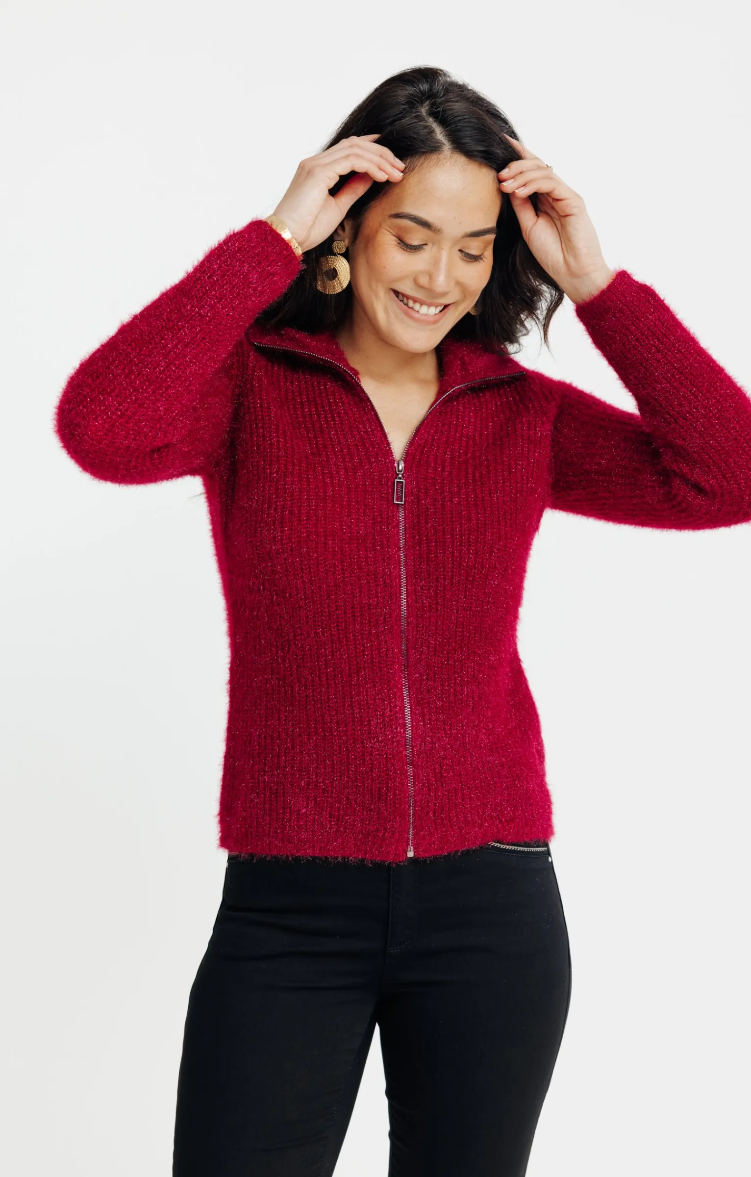 Pulls & Cardigans<Armand Thiery Cardigan col camionneur - Bordeaux