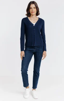 Pulls & Cardigans<Armand Thiery Cardigan col V - Marine