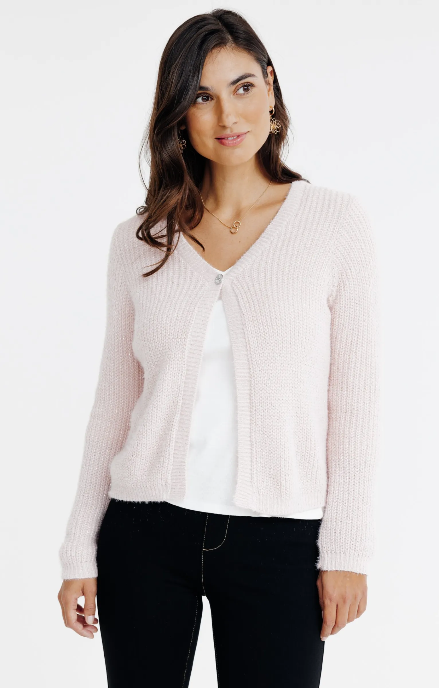 Pulls & Cardigans<Armand Thiery CARDIGAN COTE ANGLAISE - Rose