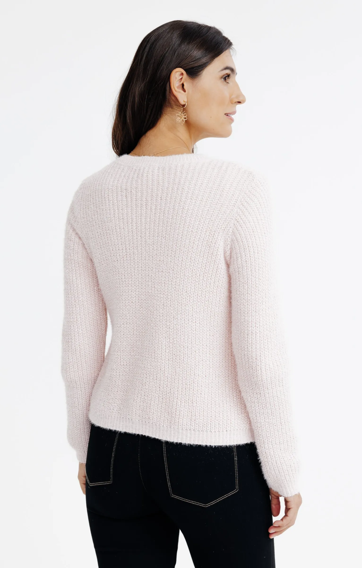 Pulls & Cardigans<Armand Thiery CARDIGAN COTE ANGLAISE - Rose