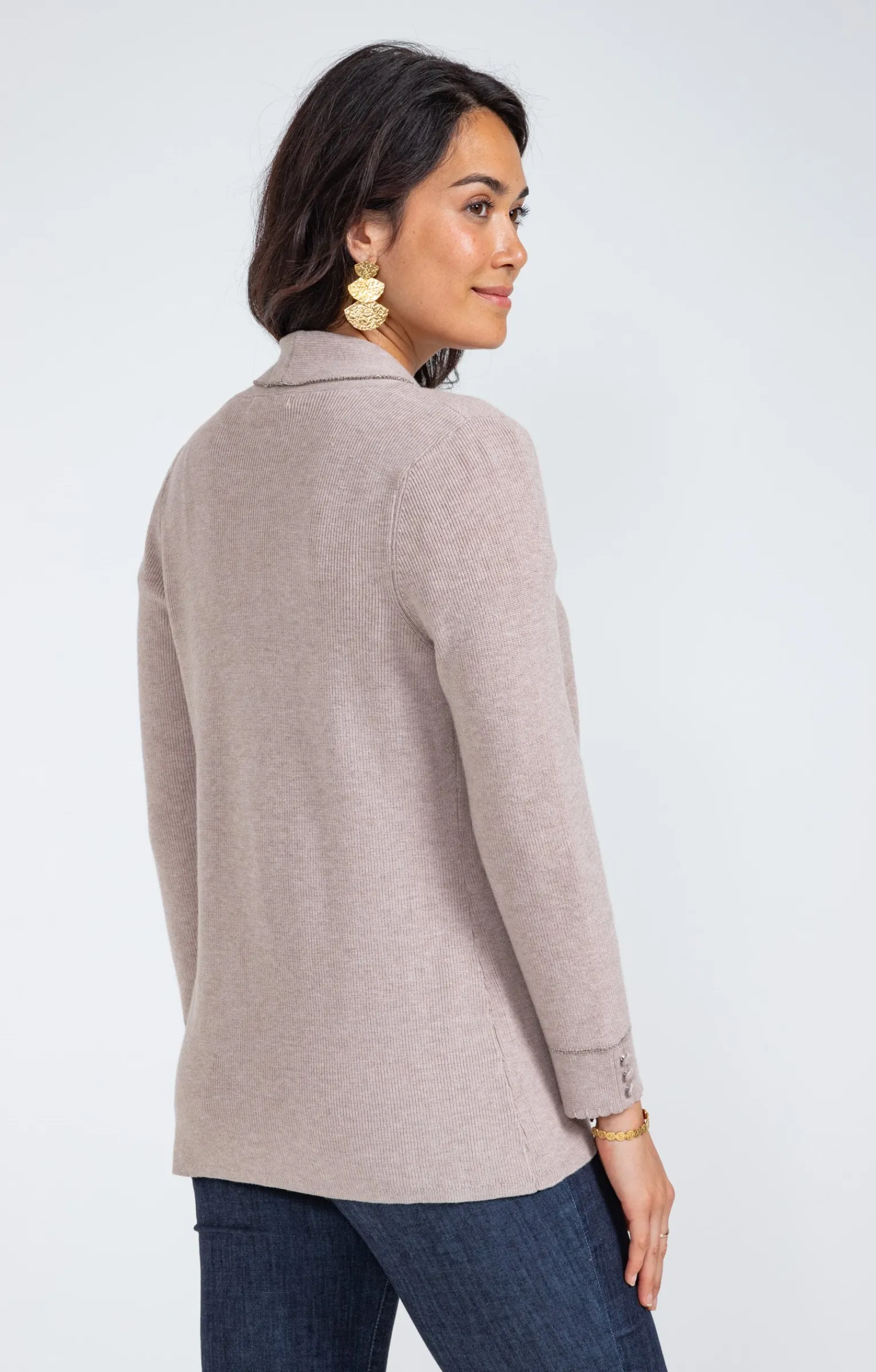 Pulls & Cardigans<Armand Thiery Cardigan côte anglaise - Taupe