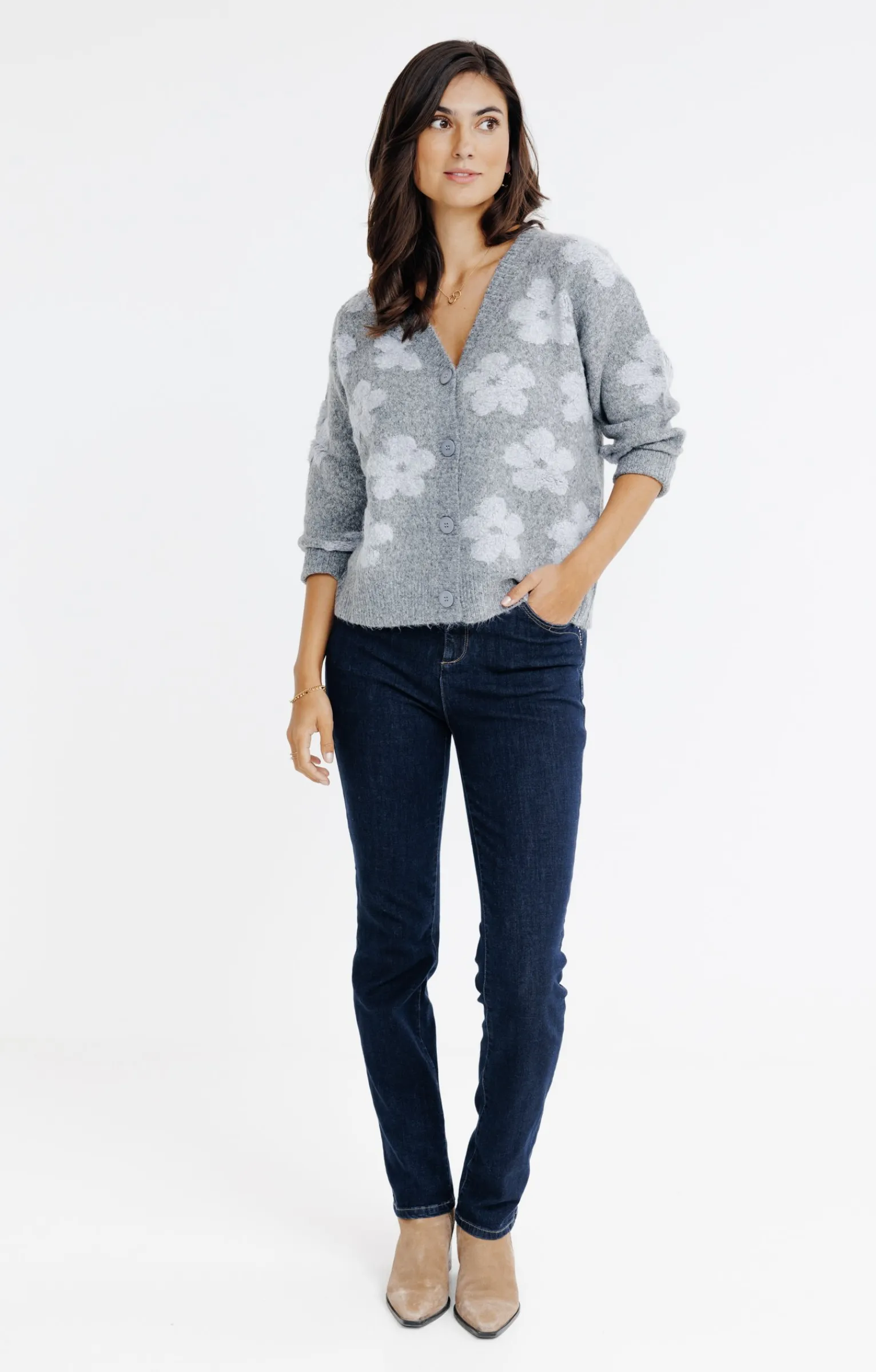 Pulls & Cardigans<Armand Thiery CARDIGAN FANTAISIE ALL OVER - Grismoyen