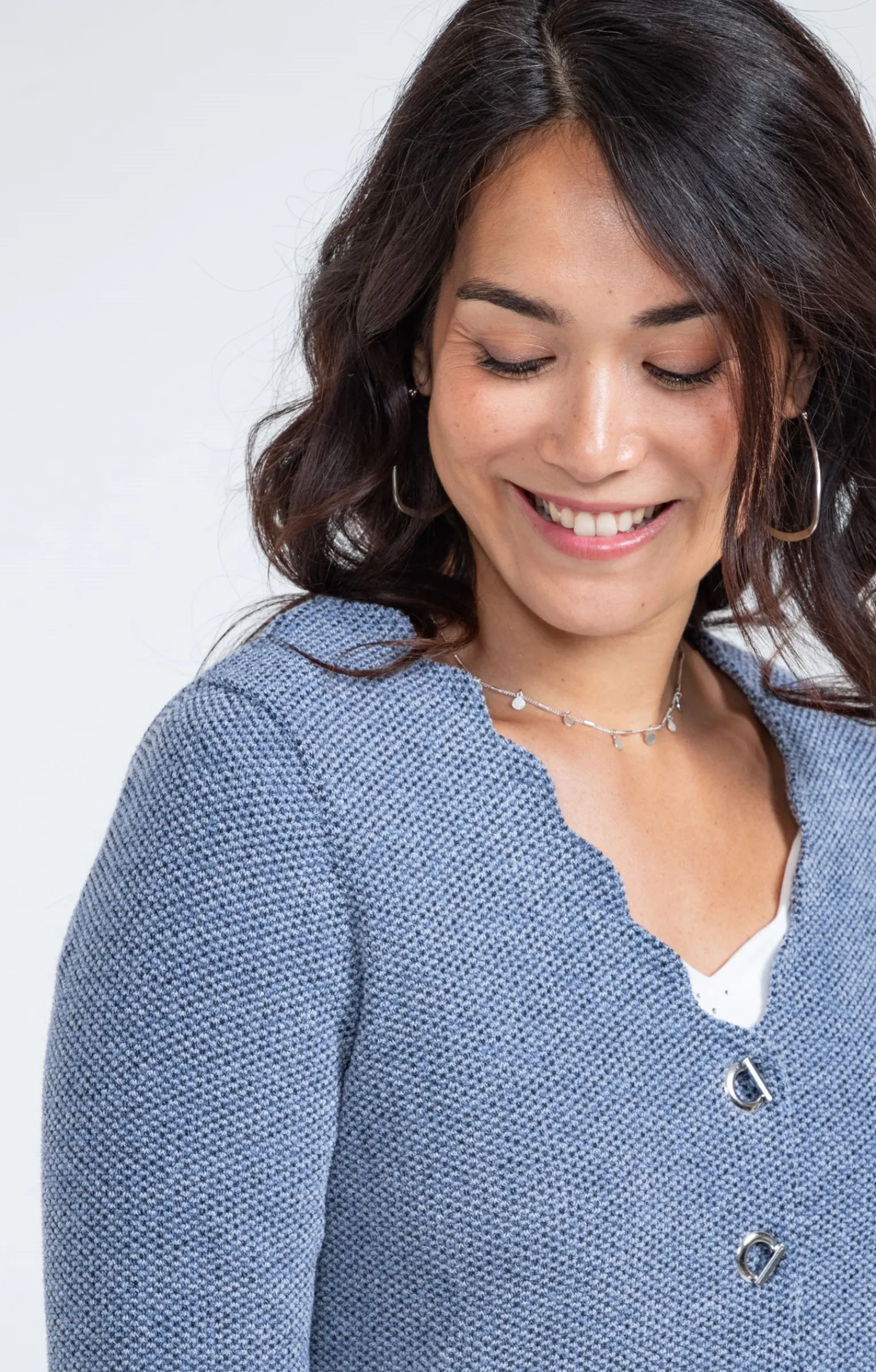 Pulls & Cardigans<Armand Thiery Cardigan festonné - Indigo