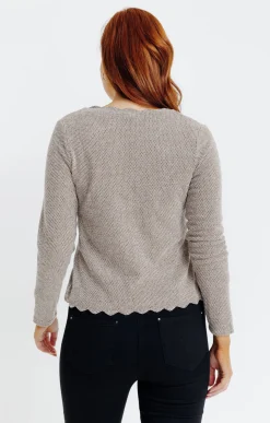Pulls & Cardigans<Armand Thiery Cardigan festonné - Grège