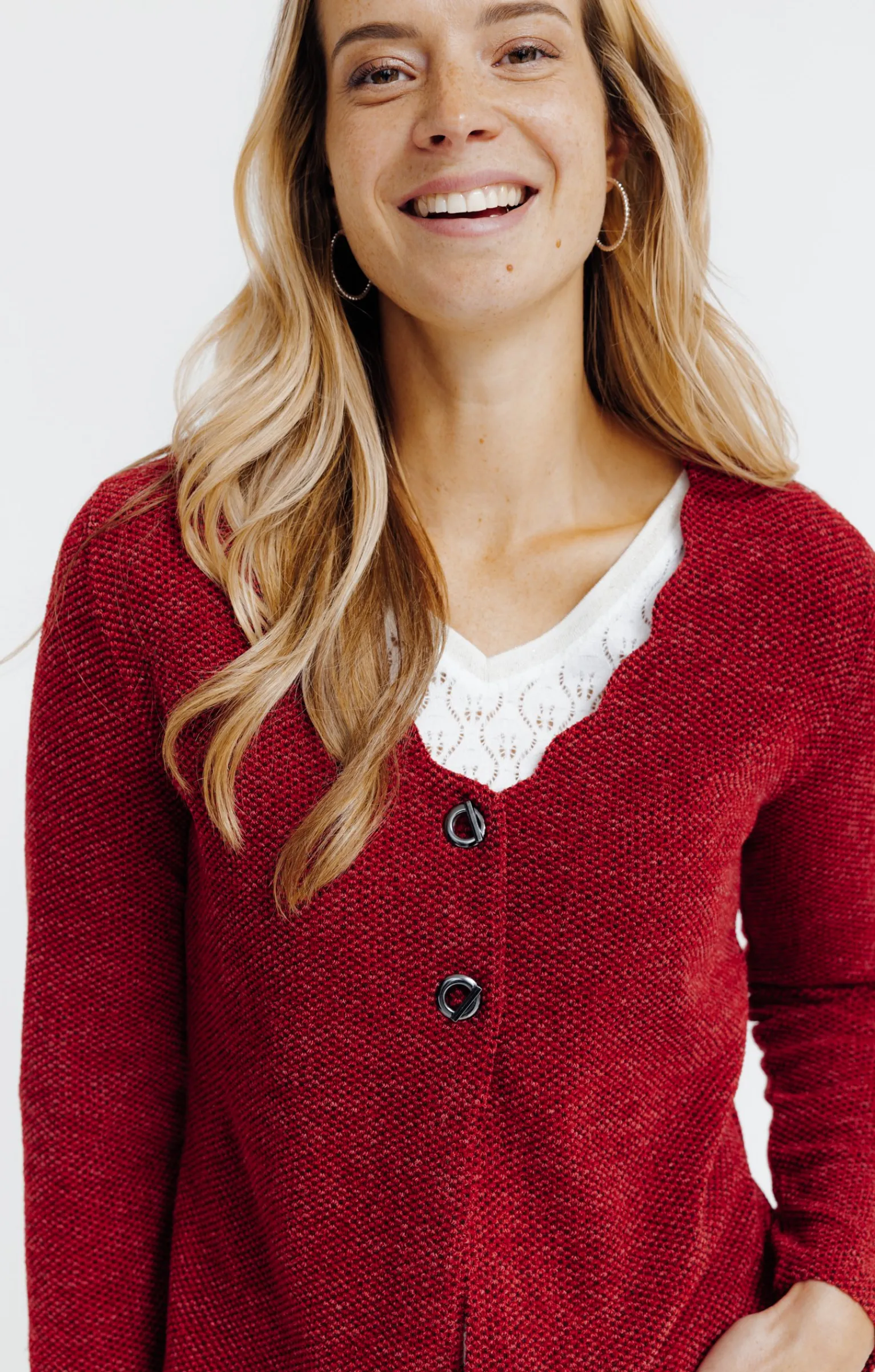 Pulls & Cardigans<Armand Thiery Cardigan festonné - Rouge