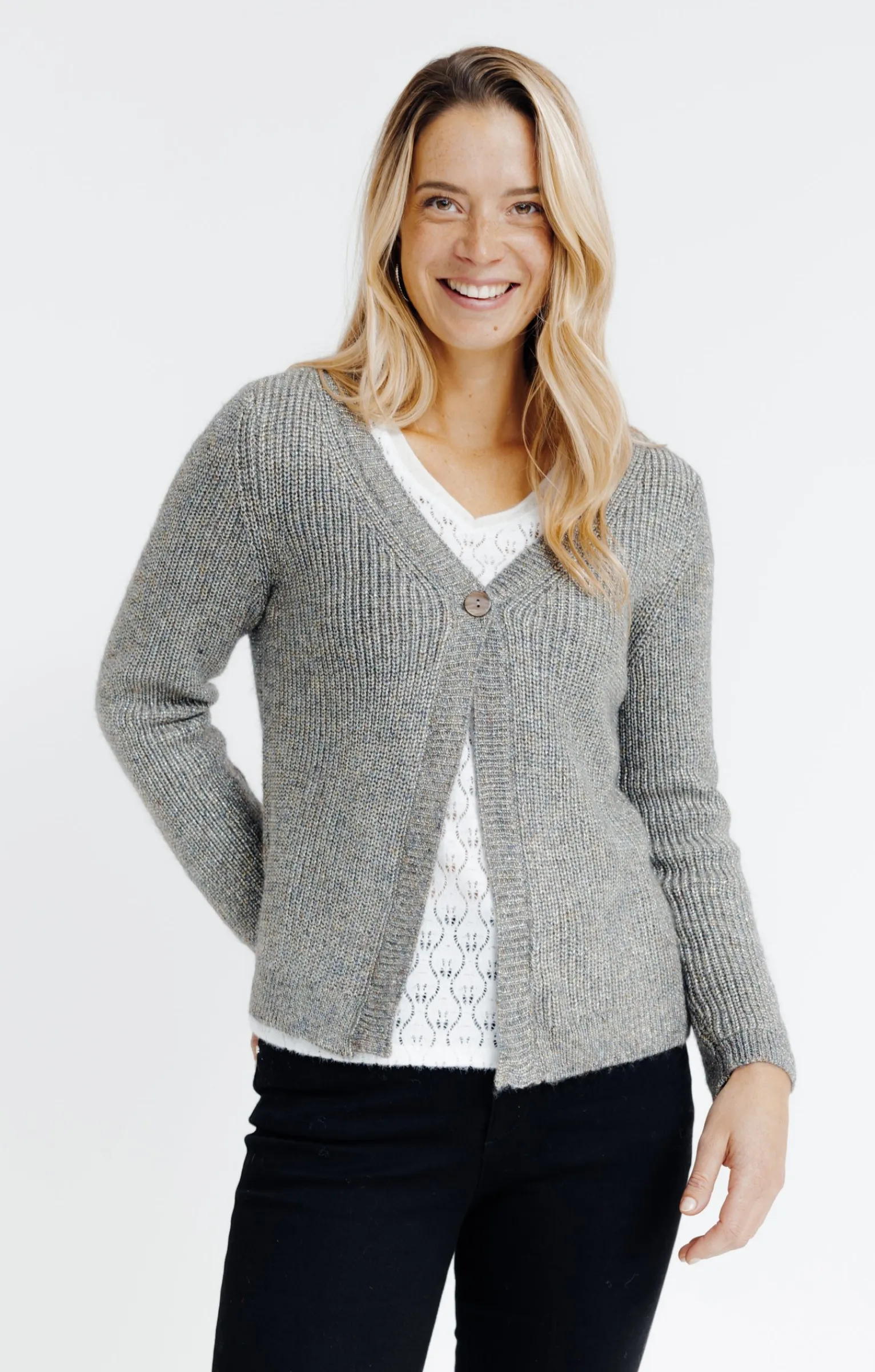 Pulls & Cardigans<Armand Thiery Cardigan maille anglaise - Kakiclair