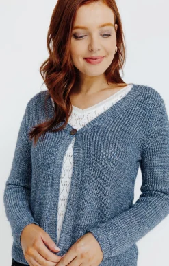 Pulls & Cardigans<Armand Thiery Cardigan maille anglaise - Bleu