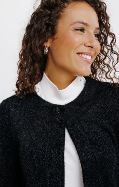 Pulls & Cardigans<Armand Thiery CARDIGAN MAILLE FANTAISIE - Noir
