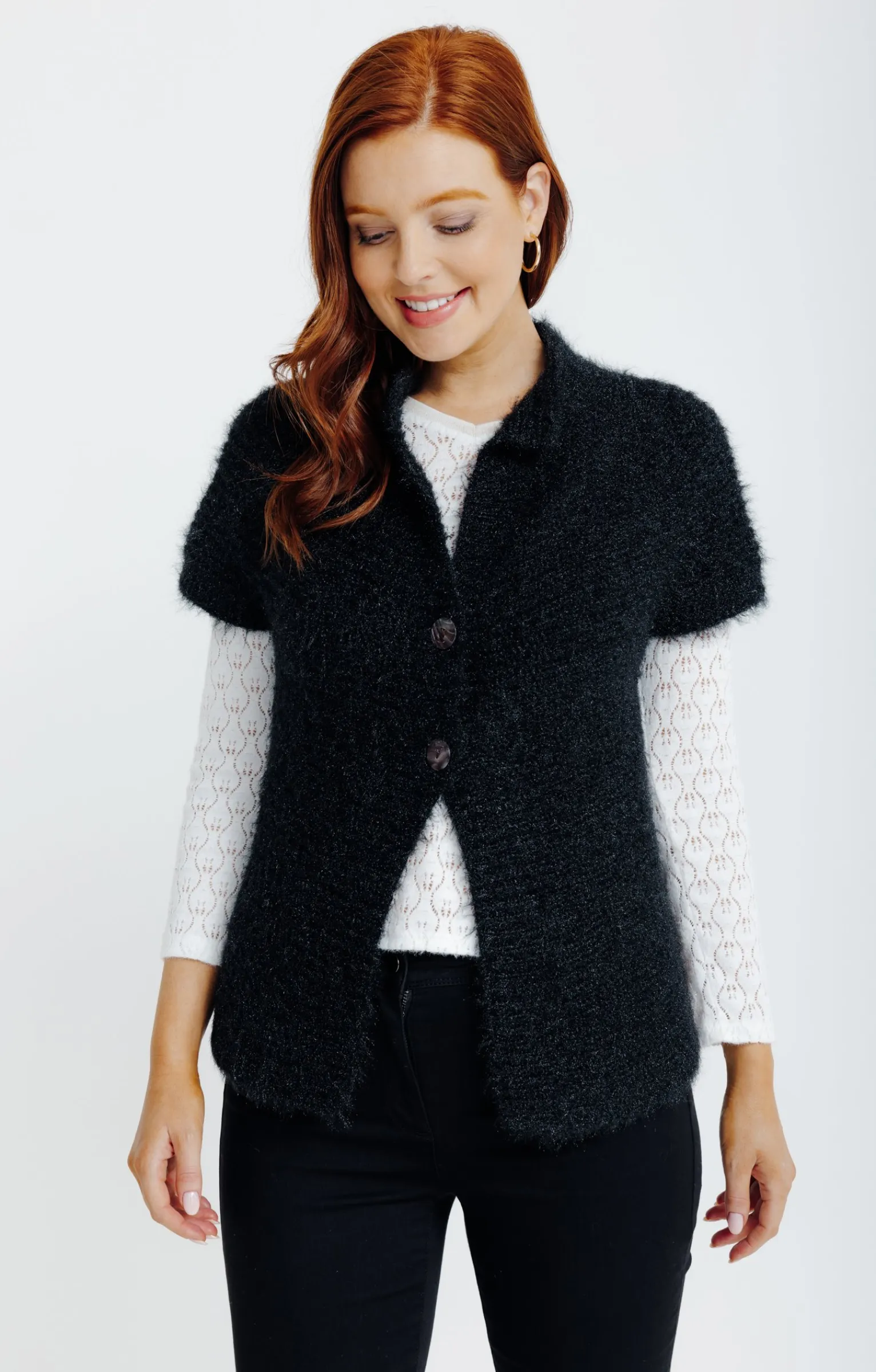 Pulls & Cardigans<Armand Thiery Cardigan maille fluffy - Noir