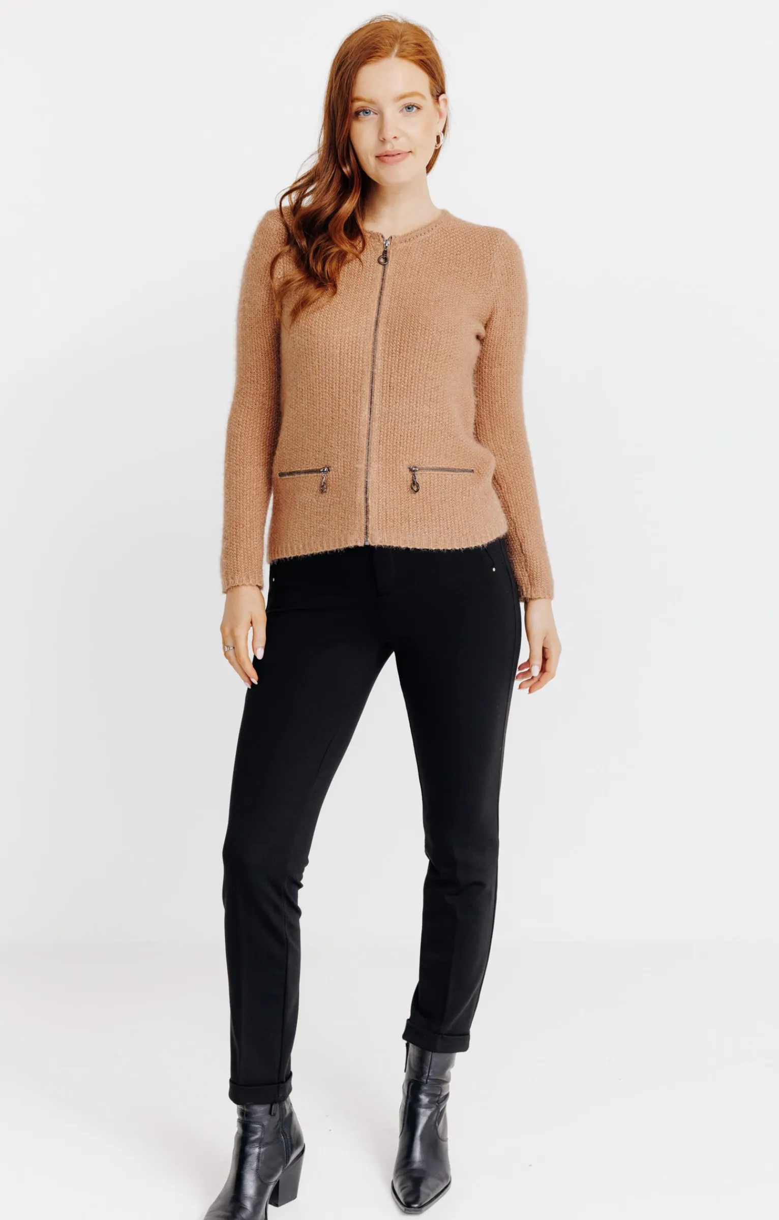 Pulls & Cardigans<Armand Thiery Cardigan maille fluffy - Camel