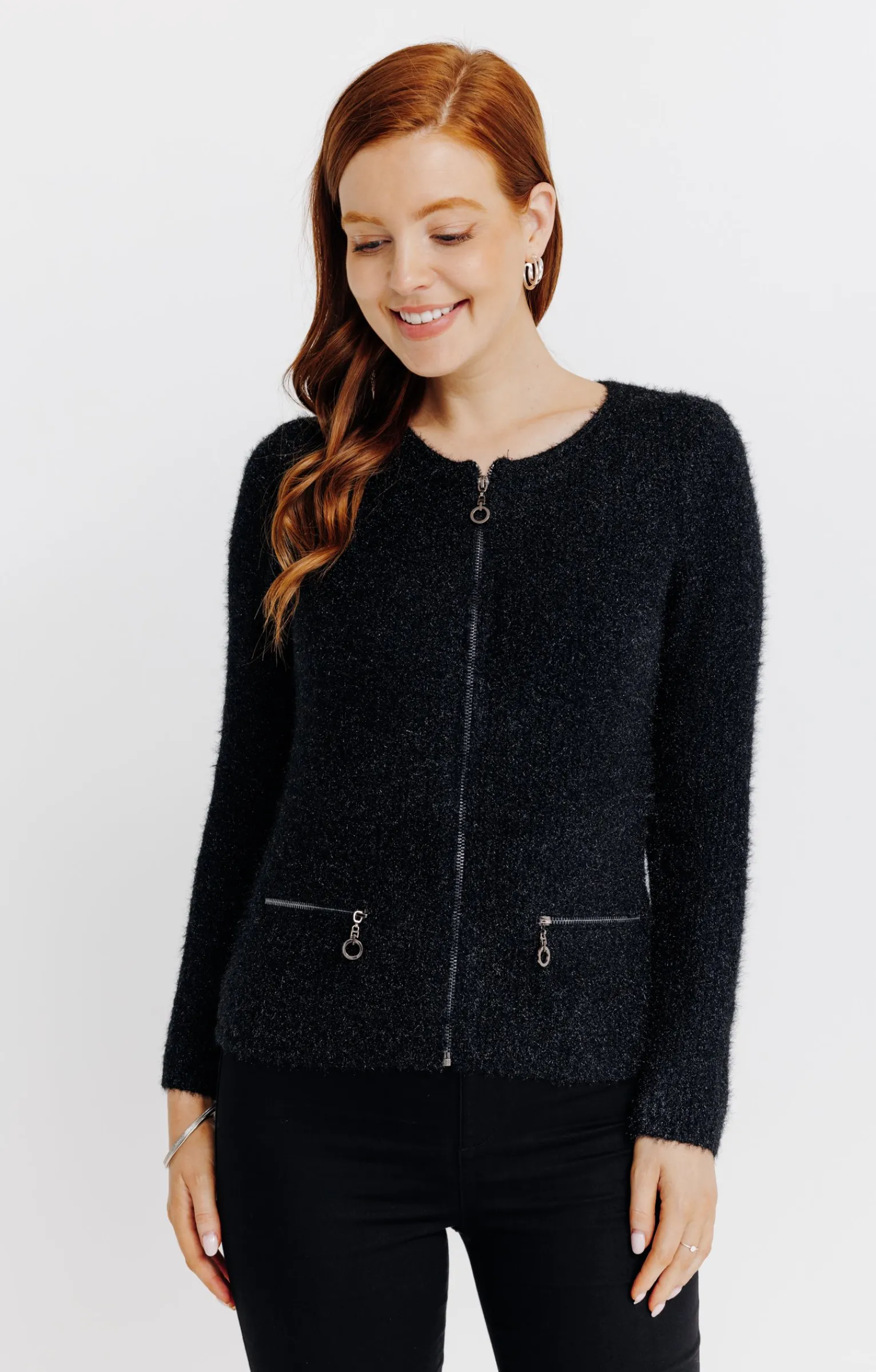 Pulls & Cardigans<Armand Thiery Cardigan maille fluffy - Noir