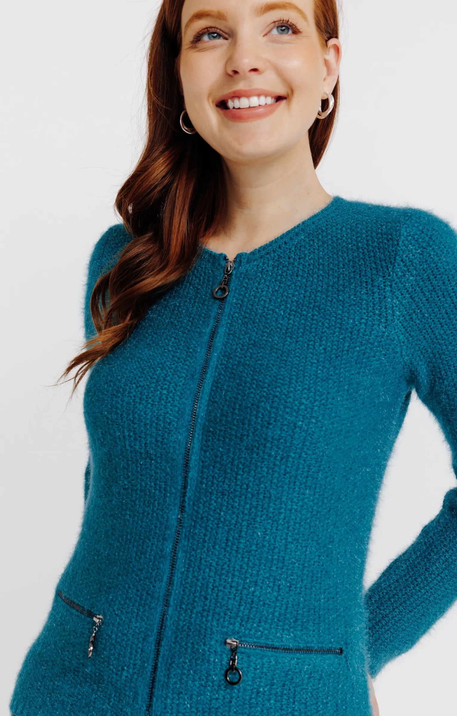 Pulls & Cardigans<Armand Thiery Cardigan maille fluffy - Canard