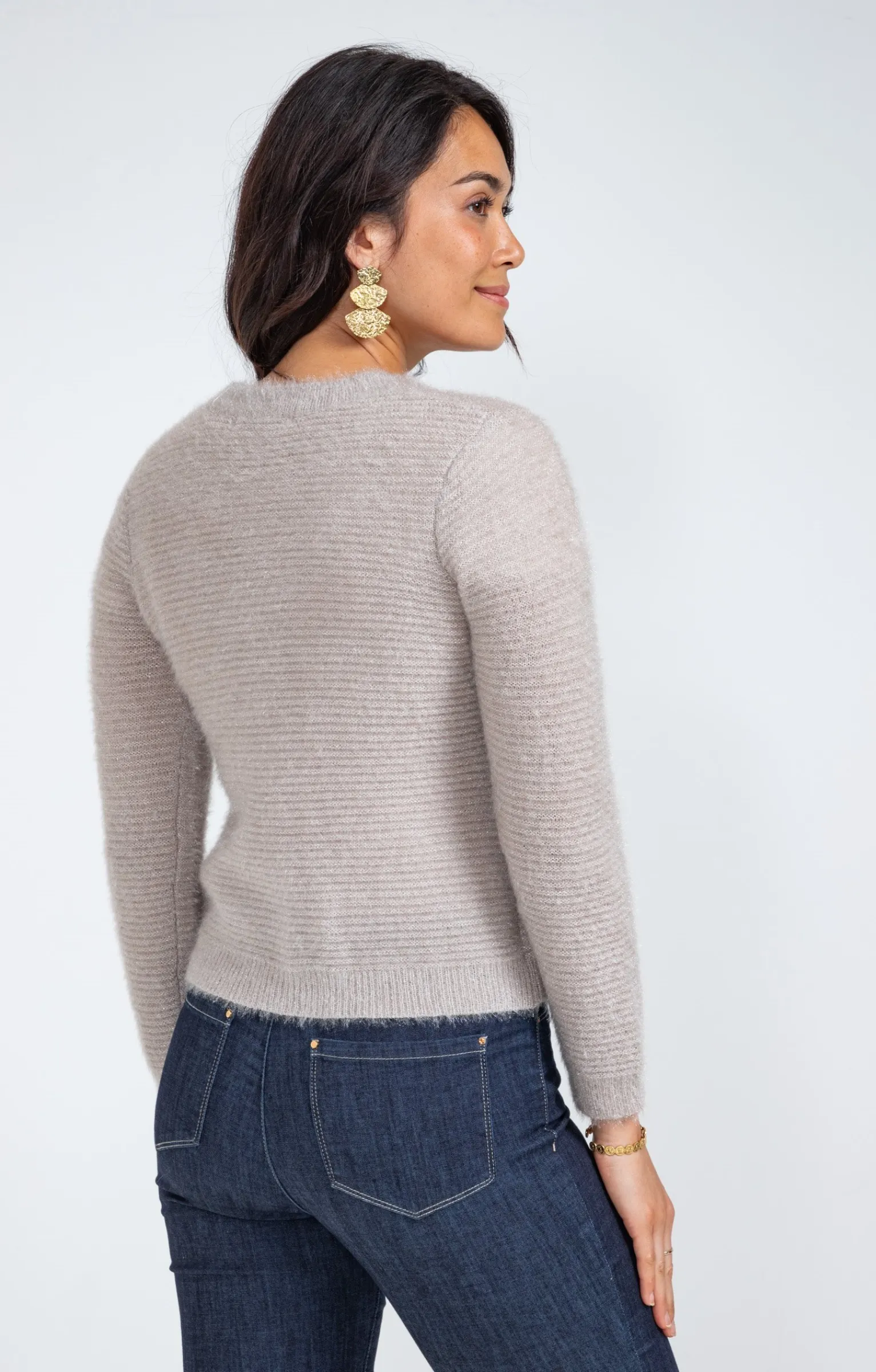 Pulls & Cardigans<Armand Thiery Cardigan maille fluffy - Beige