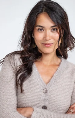 Pulls & Cardigans<Armand Thiery Cardigan maille fluffy - Beige