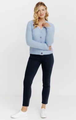 Pulls & Cardigans<Armand Thiery Cardigan maille fluffy - Bleuciel