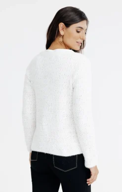 Pulls & Cardigans<Armand Thiery CARDIGAN MATIERE FANTAISIE - Écru