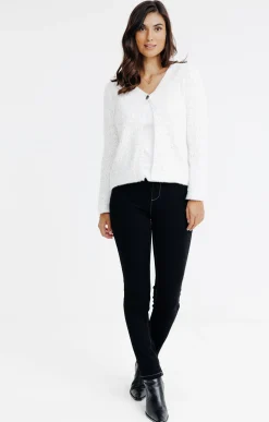 Pulls & Cardigans<Armand Thiery CARDIGAN MATIERE FANTAISIE - Écru