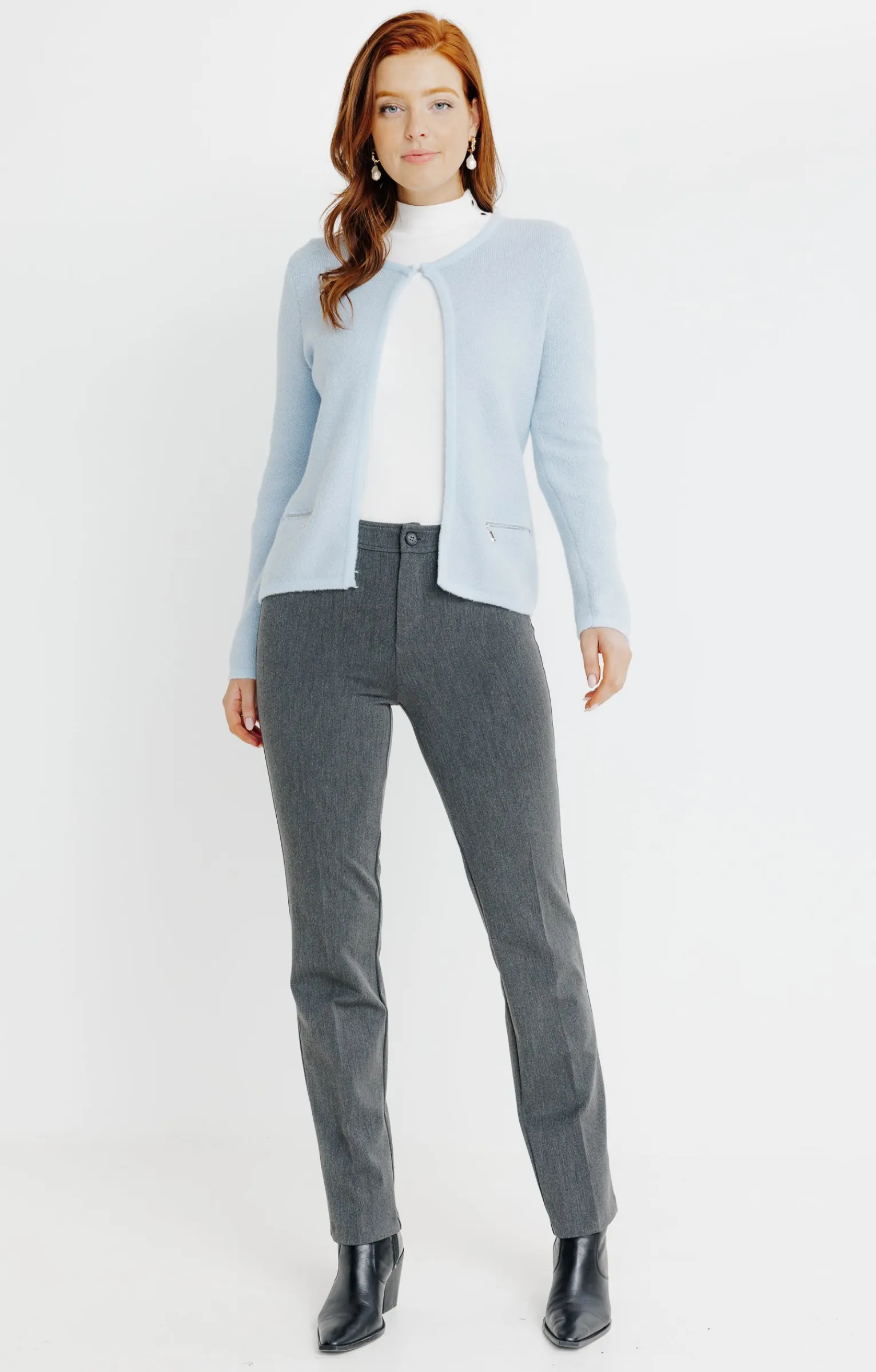 Pulls & Cardigans<Armand Thiery CARDIGAN MATIERE FANTAISIE - Bleuciel