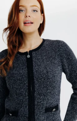 Pulls & Cardigans<Armand Thiery CARDIGAN MATIERE FANTAISIE - Grismoyen