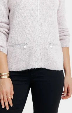 Pulls & Cardigans<Armand Thiery CARDIGAN MATIERE FANTAISIE - Rose