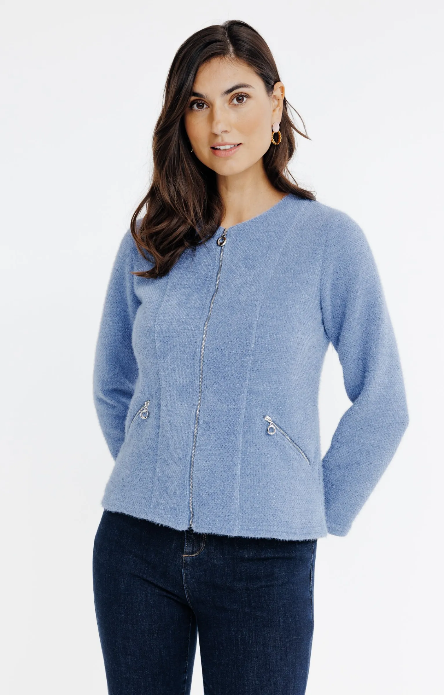 Pulls & Cardigans<Armand Thiery Cardigan matière fantaisie - Indigo