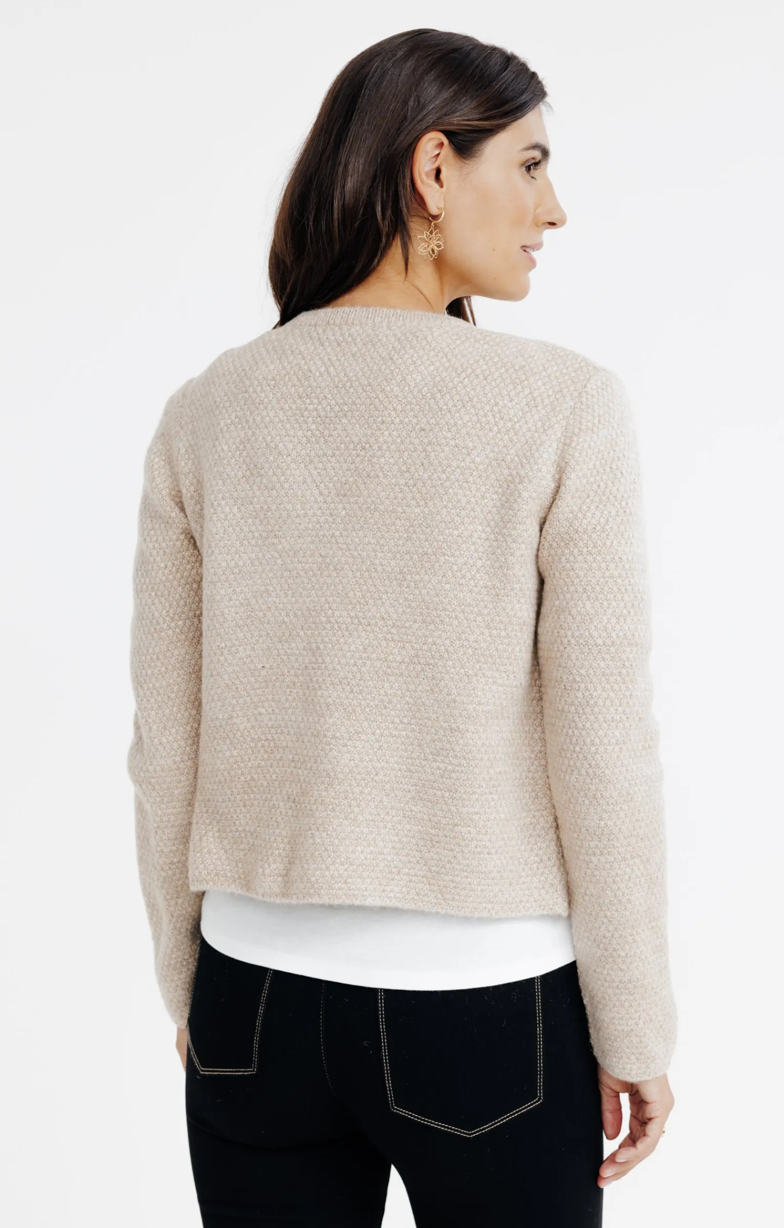 Pulls & Cardigans<Armand Thiery CARDIGAN POINT FANTAISIE - Beige