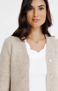 Pulls & Cardigans<Armand Thiery CARDIGAN POINT FANTAISIE - Beige