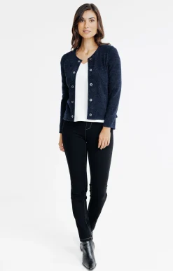 Pulls & Cardigans<Armand Thiery CARDIGAN UNI COL ROND - Marine