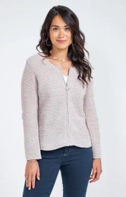 Pulls & Cardigans<Armand Thiery Cardigan zippé - Grège