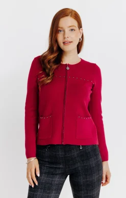 Pulls & Cardigans<Armand Thiery Cardigan zippé - Bordeaux