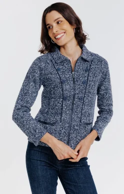 Pulls & Cardigans<Armand Thiery Cardigan zippé - Marine