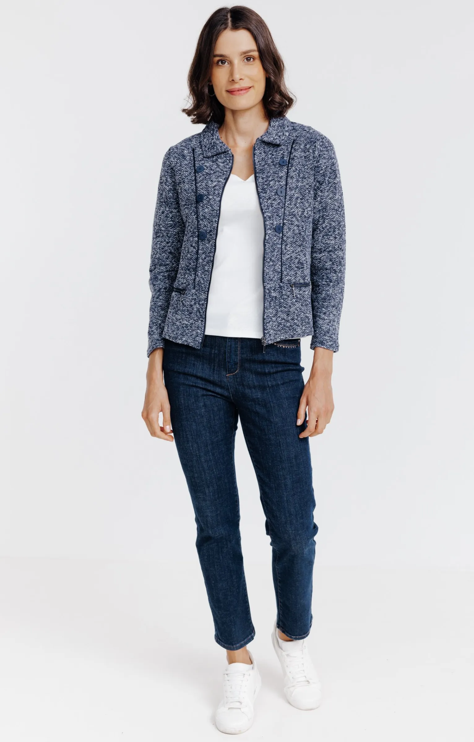 Pulls & Cardigans<Armand Thiery Cardigan zippé - Marine