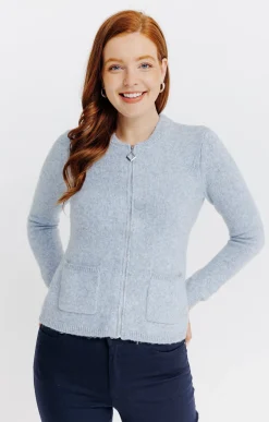Pulls & Cardigans<Armand Thiery Cardigan zippé - Bleuciel