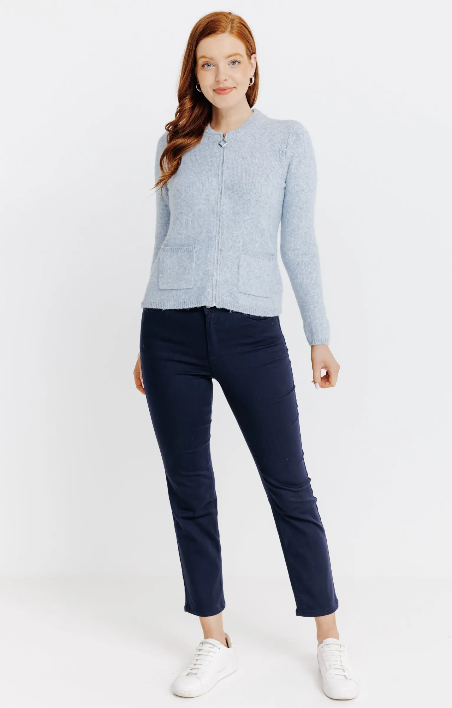 Pulls & Cardigans<Armand Thiery Cardigan zippé - Bleuciel