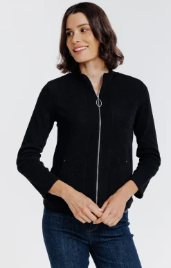 Pulls & Cardigans<Armand Thiery Cardigan zippé poches kangourou - Noir