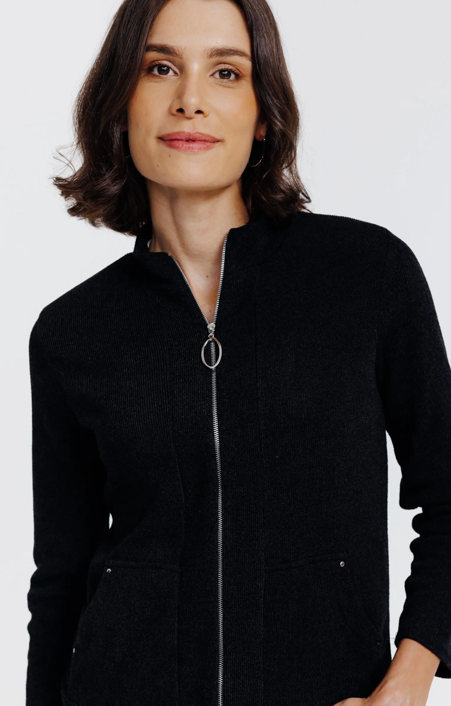 Pulls & Cardigans<Armand Thiery Cardigan zippé poches kangourou - Noir